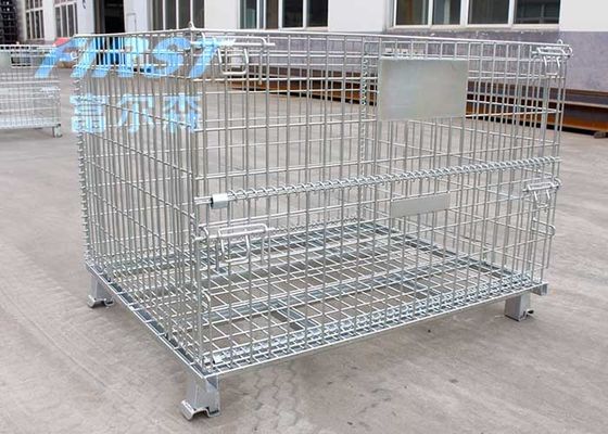 ποιότητας  Stackable Steel Q235 50*50mm Wire Mesh Box Pallet εργοστάσιο
