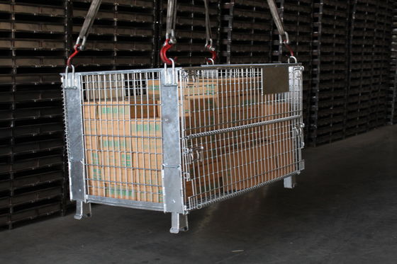 Ντυμένη 1000kg 50*100mm παλέτα κιβωτίων πλέγματος καλωδίων διοικητικών μεριμνών ψευδάργυρος