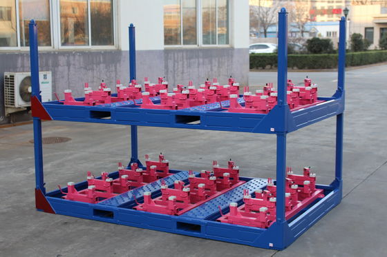 2000KGS αποσπάσιμες Stackable παλέτες χάλυβα 4 στρωμάτων