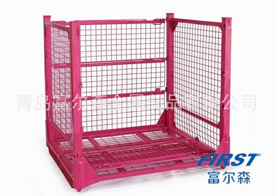 ISO γαλβανισμένο RAL 110kg Stackable κλουβιά χαλύβδινων συρμάτων 4 στρωμάτων