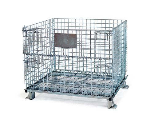 CE RAL ντυμένο σκόνη 1000KG που διπλώνει το εμπορευματοκιβώτιο πλέγματος καλωδίων